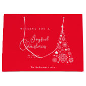 Schattigee feestelijke rode vrolijke kerst groot cadeauzakje (Voorkant)