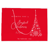 Schattigee feestelijke rode vrolijke kerst groot cadeauzakje (Achterkant)