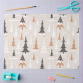 Schattigee feestelijke roze boho bruine kerstbomen tissuepapier (Craft)