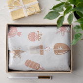 Schattigee feestelijke roze kerst peperkoek sneeuw tissuepapier (Geschenk)