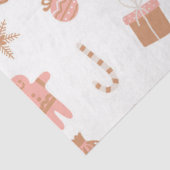 Schattigee feestelijke roze kerst peperkoek sneeuw tissuepapier (Detail)