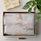 Schattigee feestelijke roze kerstboom sneeuwpop re tissuepapier (Geschenk)