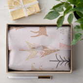 Schattigee feestelijke roze kerstboom sneeuwpop re tissuepapier (Geschenk)