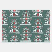 Schattigee feestelijke Scandi kerstboom Inpakpapier Vel (Voorkant 2)