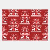 Schattigee feestelijke Scandi kerstboom Inpakpapier Vel (Voorkant)