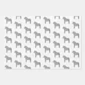 Schattigee feestelijke Scandi Red Beige en Grey Da Inpakpapier Vel (Voorkant 3)