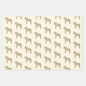 Schattigee feestelijke Scandi Red Beige en Grey Da Inpakpapier Vel (Voorkant 2)