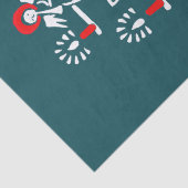 Schattigee feestelijke Scandi Rood Blauw Witte Ker Tissuepapier (Detail)