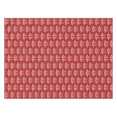 Schattigee feestelijke scandi rood wit kersthert tafelkleed (Voorkant (Horizontaal))