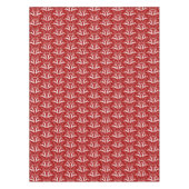 Schattigee feestelijke scandi rood wit kersthert tafelkleed (Voorkant)