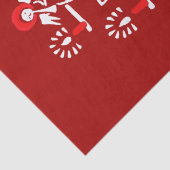 Schattigee feestelijke scandi rood witte kerstboom tissuepapier (Detail)