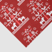 Schattigee feestelijke scandi rood witte kerstboom tissuepapier (Detail)