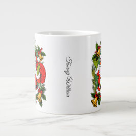 Schattigee Feestelijke  Traditionele Kerst Grote Koffiekop