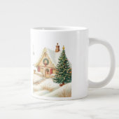 Schattigee Feestelijke  Traditionele Kerst Grote Koffiekop (Rechts)