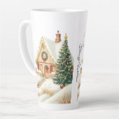 Schattigee Feestelijke  Traditionele Kerst Latte Mok (Linkerhoek)