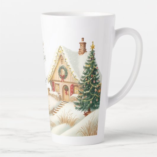 Schattigee Feestelijke  Traditionele Kerst Latte Mok (Rechts)