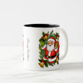 Schattigee Feestelijke  Traditionele Kerst Tweekleurige Koffiemok (Voorkant rechts)