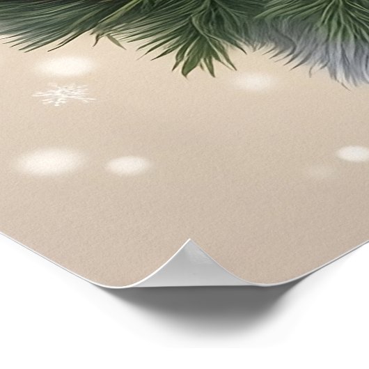 Schattigee Feestelijke Vakantie Kerstmis Terrier H Poster (Hoek)