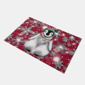 Schattigee feestelijke vakantie Pinguïn glitter sn Deurmat (Schuin)