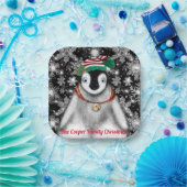 Schattigee feestelijke vakantie Pinguïn glitter sn Papieren Bordje (Feest)