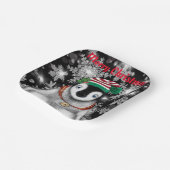 Schattigee feestelijke vakantie Pinguïn glitter sn Papieren Bordje (Gebogen)