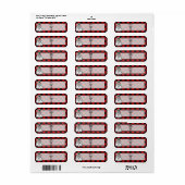 Schattigee feestelijke vakantie Pinguïn rood zwart Etiket (Full Sheet)