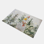 Schattigee feestelijke wintereend deurmat (Schuin)