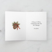 Schattigee Feestelijke Witte Tiny Home Christmas Feestdagen Kaart (Binnen)