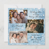 Schattigee Feestelijke Witte Tiny Home Christmas Feestdagenkaart (Achterkant)