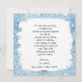 Schattigee Feestelijke Witte Tiny Home Christmas Feestdagenkaart (Achterkant)