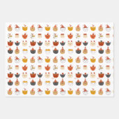 Schattigee feestkat inpakpapier vel (Voorkant 3)