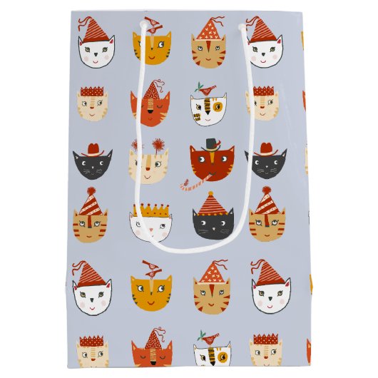 Schattigee feestkat medium cadeauzakje (Achterkant)