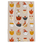 Schattigee feestkat medium cadeauzakje (Voorkant)