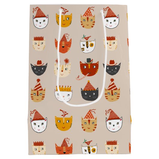 Schattigee feestkat medium cadeauzakje (Achterkant)