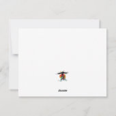 Schattigee Feestschapen met Kerstverlichting Feestdagenkaart (Achterkant)