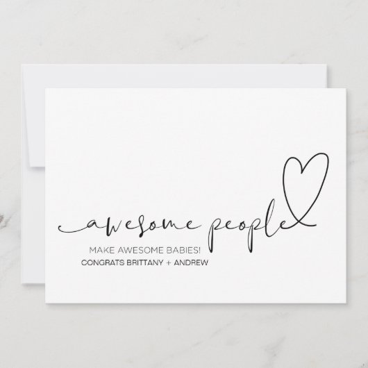 Schattigee felicitaties zwangerschap feliciteert n kaart (Voorkant)