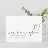 Schattigee felicitaties zwangerschap feliciteert n kaart (Staand voorkant)