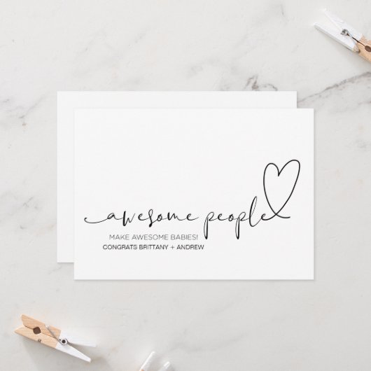 Schattigee felicitaties zwangerschap feliciteert n kaart (Voorkant / Achterkant in situ)