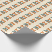Schattigee Feline Artistic Waterverf Cat Pattern Cadeaupapier (Hoek)