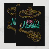 Schattigee Feliz Navidad Kerstmis Feestdagenkaart (Voorkant / Achterkant)