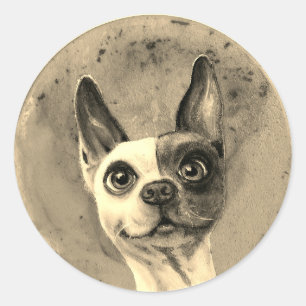 Schattigee felogige puppy sticker