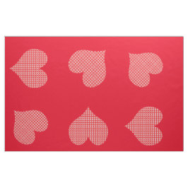 Schattigee felrode gepatenteerde Hearts Fabric Stof