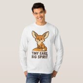 Schattigee Fennec Fox – Tiny Ears Big Spirit T-shirt (Voorkant volledig)