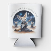 Schattigee Fennec Foxes Rocking Akoestische Gitare Blikjeskoeler (Voorkant)