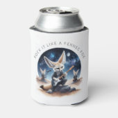 Schattigee Fennec Foxes Rocking Akoestische Gitare Blikjeskoeler (Blikje Achterkant)