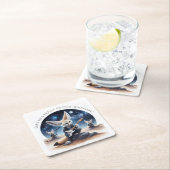 Schattigee Fennec Foxes Rocking Akoestische Gitare Kartonnen Onderzetters (Insitu)