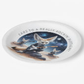 Schattigee Fennec Foxes Rocking Akoestische Gitare Papieren Bordje (Gekanteld)