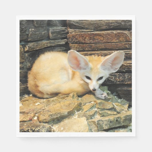 Schattigee fennekvos servetten (Voorkant)