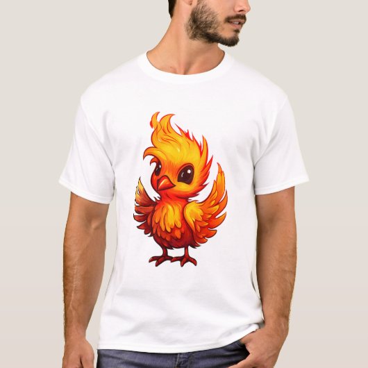 Schattigee Fiery Baby Phoenix Opstaan uit de as T-shirt (Voorkant)