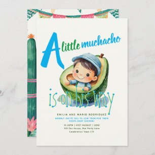 Schattigee Fiesta Boy Baby shower Muchacho 5x7 Kwa Kaart